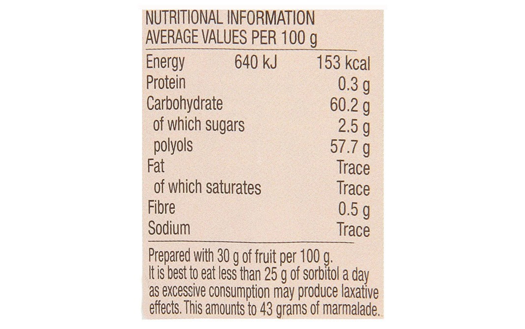 Stute Diabetic Thick Cut Orange Marmalade   Glass Jar  430 grams